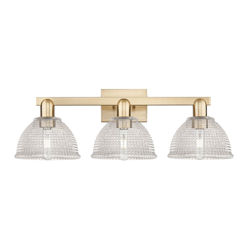 Innovations Arietta 27in 3-Light Bath Vanity Light | Industrial Champagne Bronze Steel and Clear Glass | Bathroom Vanity & Powder | Model 716-3W-CB-G422