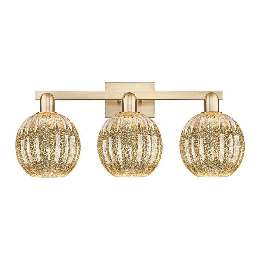 Innovations Preston 3Lt 26" Globe Bath, CBZ/Mercury - 716-3W-CB-G458-7ME