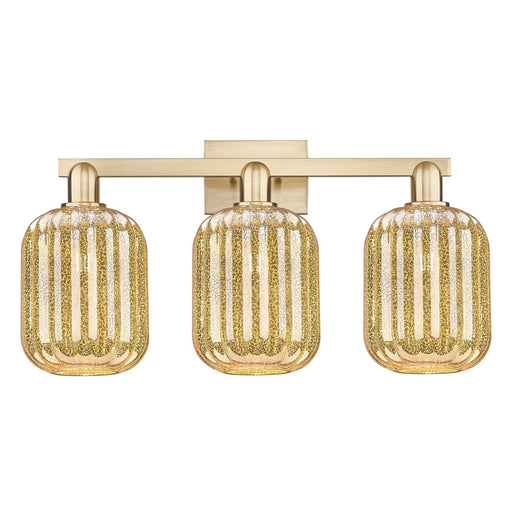Innovations Preston Cylinder 26in 3-Light Bath Vanity | Industrial Champagne Bronze Steel and Mercury Glass | Bathroom Vanity & | Model 716-3W-CB-G460-7ME