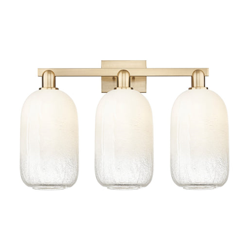Innovations Brookhaven Cloche 26in 3-Light Bath Vanity | Industrial Champagne Bronze Steel and Opal Glass | Bathroom Vanity | Model 716-3W-CB-G482-7OP