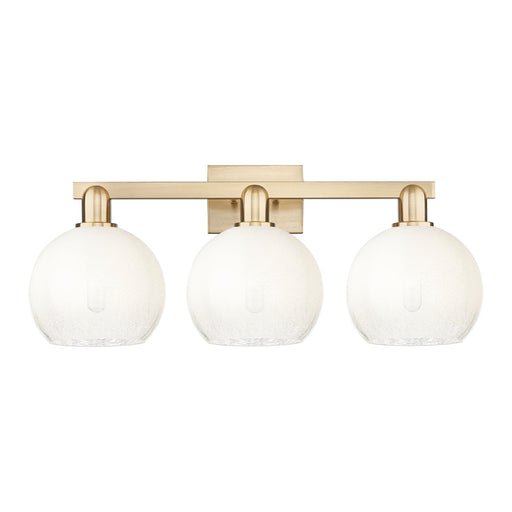Innovations Brookhaven Globe 27in 3-Light Bath Vanity | Industrial Champagne Bronze Steel and Opal Glass | Bathroom Vanity | Model 716-3W-CB-G483-8OP