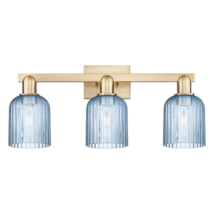Innovations Bridal Veil 3Lt 24" Bath, Champagne Bronze/Blue - 716-3W-CB-G559-5BL