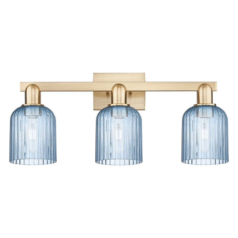 Innovations Bridal Veil 3Lt 24" Bath, Champagne Bronze/Blue