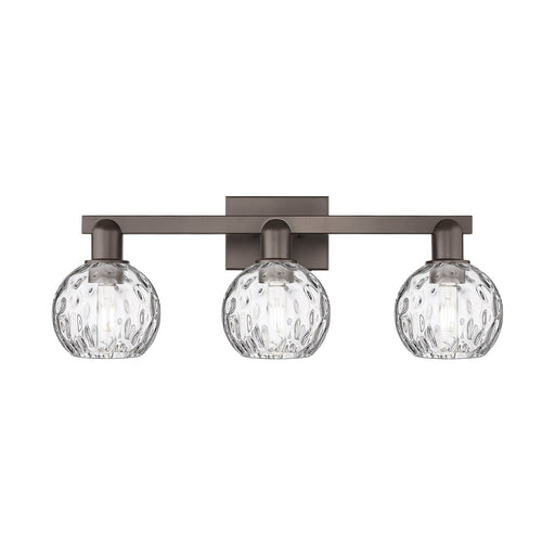 Innovations Athens 25in 3-Light Bath Vanity Light | Industrial Oil Rubbed Bronze and Clear Water Glass | Bathroom Vanity | 25 x | Model 716-3W-OB-G1215-6