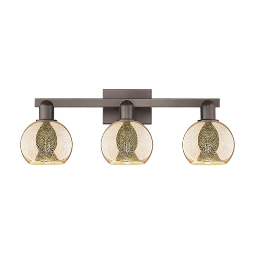 Innovations Athens 24in 3-Light Bath Vanity | Industrial Oil Rubbed Bronze and Mercury Glass | Bathroom Vanity Light | 23.88 x | Model 716-3W-OB-G128-6