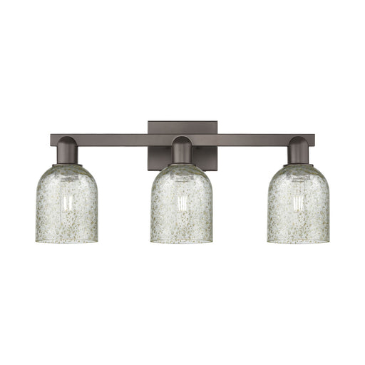 Innovations Caledonia 24in 3-Light Bath Vanity Light | Industrial Oil Rubbed Bronze Steel and Mica Glass | Bathroom Vanity | 24 x | Model 716-3W-OB-G259