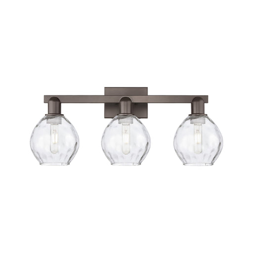 Innovations Waverly 25in 3-Light Bath Vanity Light | Industrial Oil Rubbed Bronze Steel and Clear Glass | Bathroom Vanity | 25 x | Model 716-3W-OB-G362