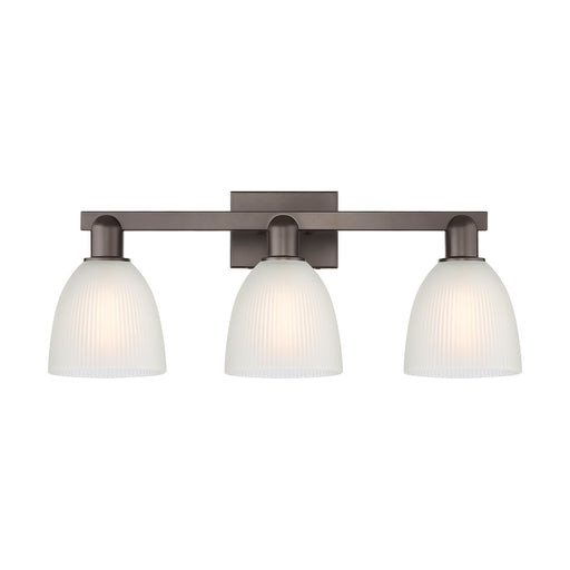 Innovations Castile 25in 3-Light Bath Vanity Light | Industrial Oil Rubbed Bronze and White Glass | Bathroom Vanity | 25 x 10.75 x | Model 716-3W-OB-G381