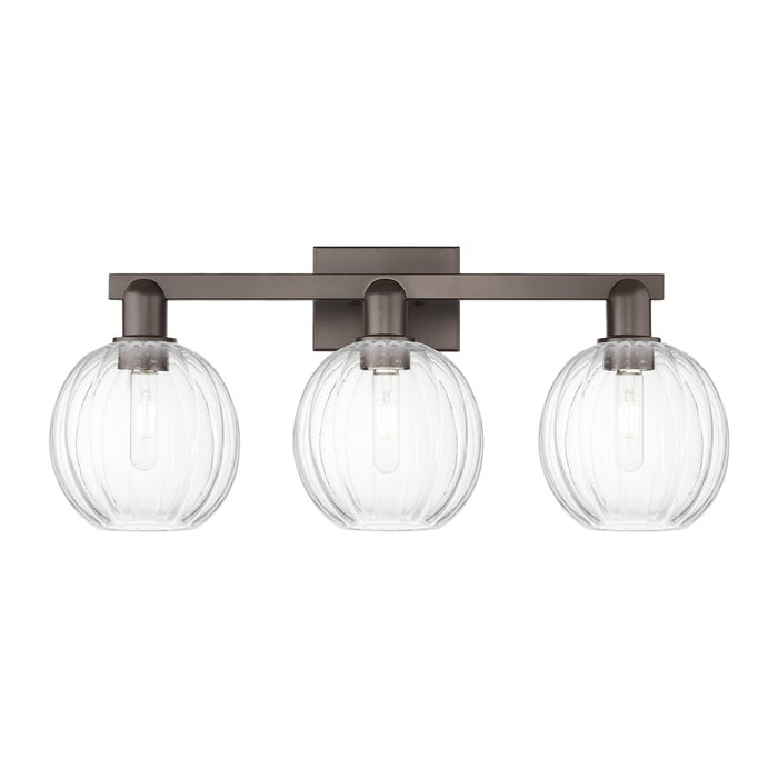 Innovations Preston 3Lt 26" Globe Bath, Oiled Bronze/Clear - 716-3W-OB-G458-7CL