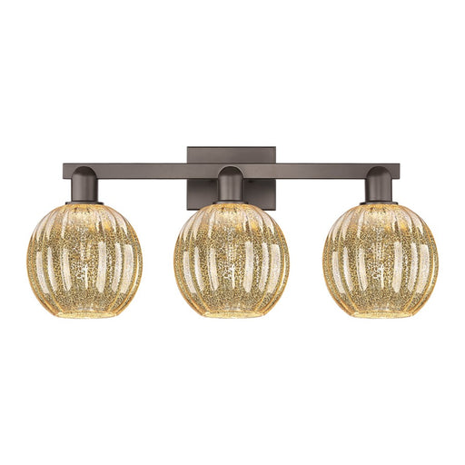 Innovations Preston 3Lt 26" Globe Bath, OB/Mercury - 716-3W-OB-G458-7ME