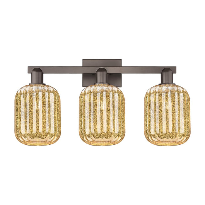 Innovations Preston 3Lt 26" Jar Bath, Oiled Bronze/Mercury - 716-3W-OB-G460-7ME