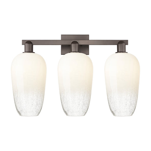 Innovations Brookhaven Flute 26in 3-Light Bath Vanity Light | Industrial Oil Rubbed Bronze Steel and Opal Glass | Bathroom | Model 716-3W-OB-G484-7OP