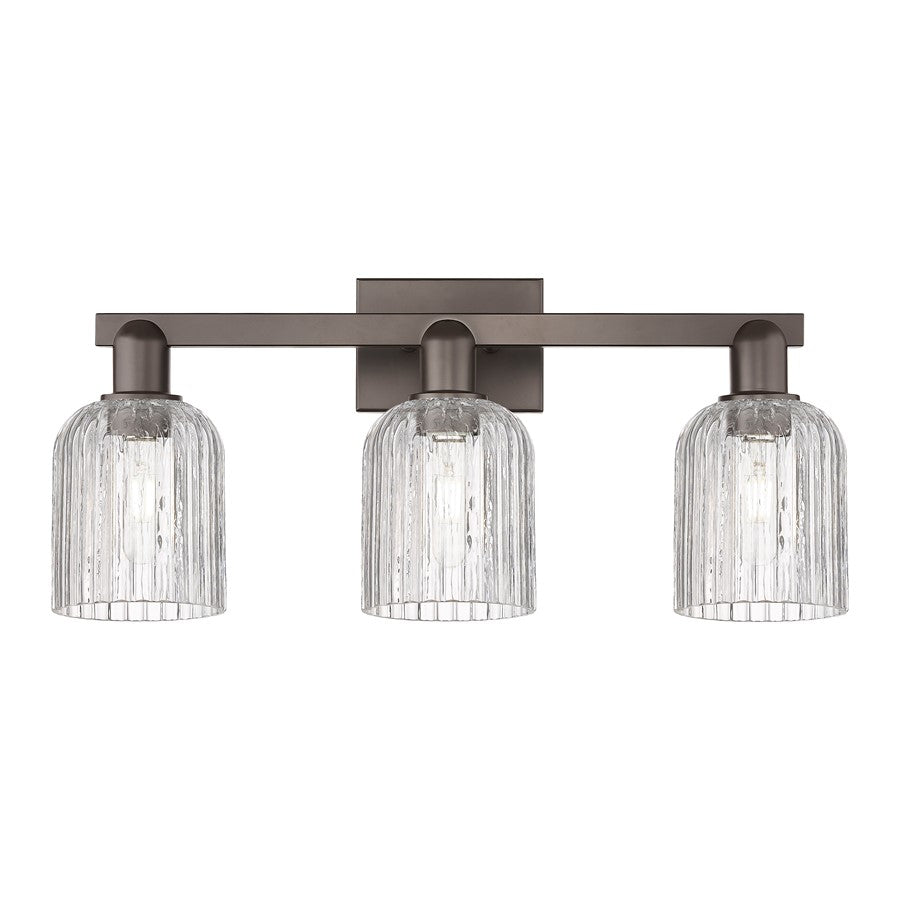 Innovations Bridal Veil 3Lt 24" Bath Light, Bronze/Clear - 716-3W-OB-G559-5CL