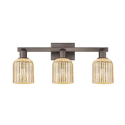 Innovations Bridal Veil 3Lt 24" Bath Light, Bronze/Mercury - 716-3W-OB-G559-5ME