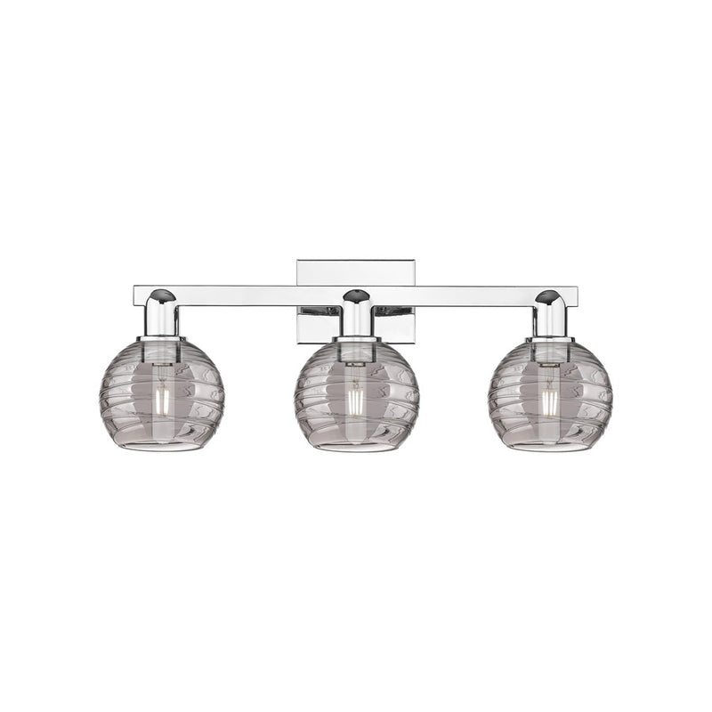 Innovations Athens Deco Swirl 3Lt 26" Bath, Chrome/Smoke - 716-3W-PC-G1213-6SM