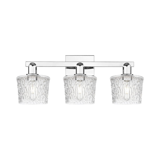 Innovations Niagara 26in 3-Light Bath Vanity Light | Industrial Polished Chrome and Clear Glass | Bathroom Vanity | 25.5 x 10.25 x | Model 716-3W-PC-G402