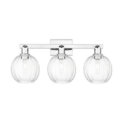 Innovations Preston 3Lt 26" Globe Bath Light, Chrome/Clear - 716-3W-PC-G458-7CL