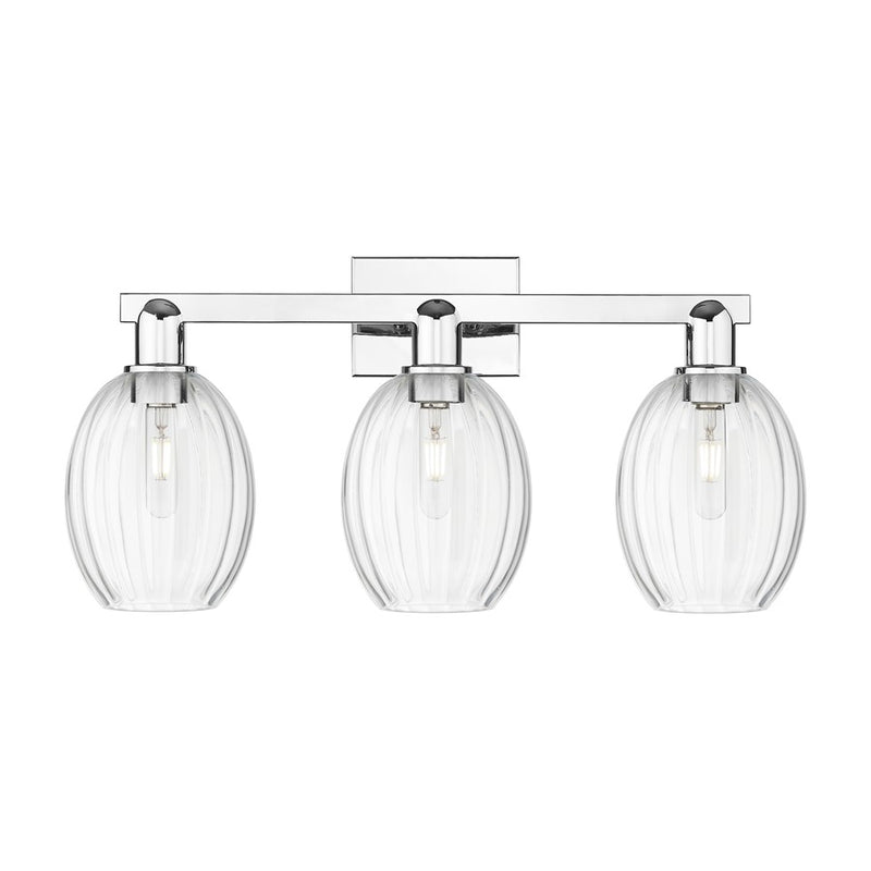 Innovations Preston 3Lt 26" Bell Bath Light, Chrome/Clear