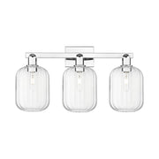 Innovations Preston 3Lt 26" Jar Bath Light, Chrome/Clear - 716-3W-PC-G460-7CL