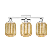 Innovations Preston 3Lt 26" Jar Bath Light, Chrome/Mercury - 716-3W-PC-G460-7ME