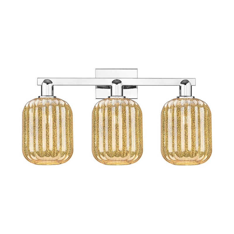 Innovations Preston 3Lt 26" Jar Bath Light, Chrome/Mercury
