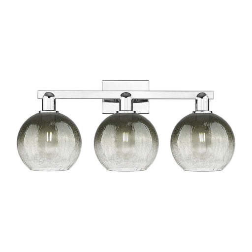 Innovations Brookhaven Globe 26in 3-Light Bath Vanity Light | Industrial Polished Chrome and Slate Glass | Bathroom Vanity & | Model 716-3W-PC-G483-8SL