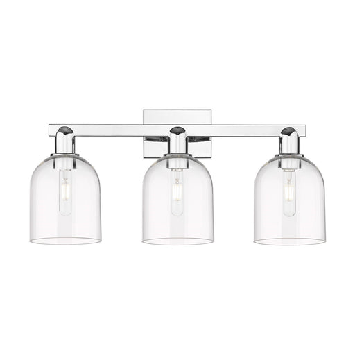 Innovations Bella 25in 3-Light Bath Vanity | Industrial Polished Chrome and Clear Glass | Bathroom Vanity Light | 24.5 x 11.25 | Model 716-3W-PC-G558-6CL