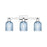 Innovations Bridal Veil 3Lt 24" Bath Light, Chrome/Blue - 716-3W-PC-G559-5BL