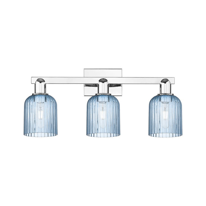 Innovations Bridal Veil 3Lt 24" Bath Light, Chrome/Blue