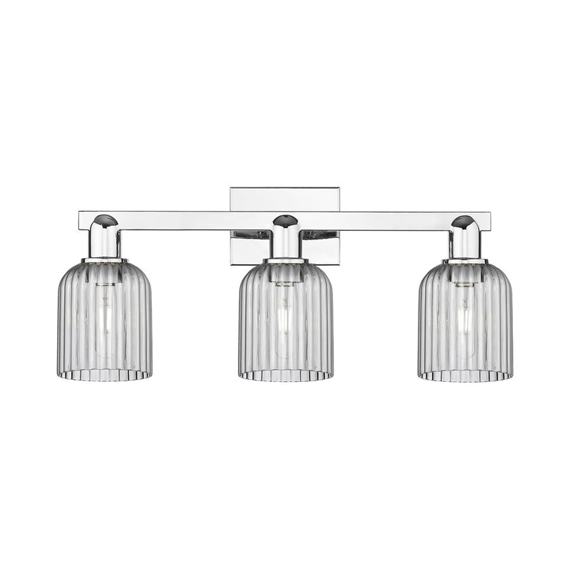 Innovations Bridal Veil 3Lt 24" Bath Light, Chrome/Smoke - 716-3W-PC-G559-5SM