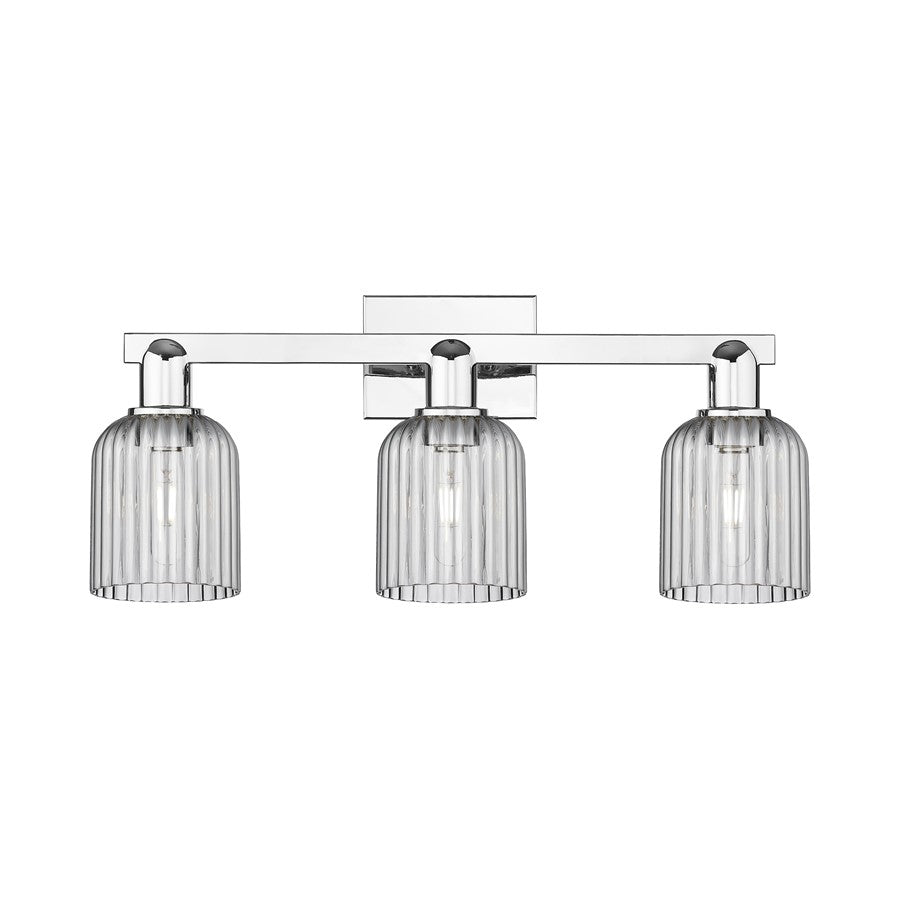 Innovations Bridal Veil 3Lt 24" Bath Light, Chrome/Smoke - 716-3W-PC-G559-5SM