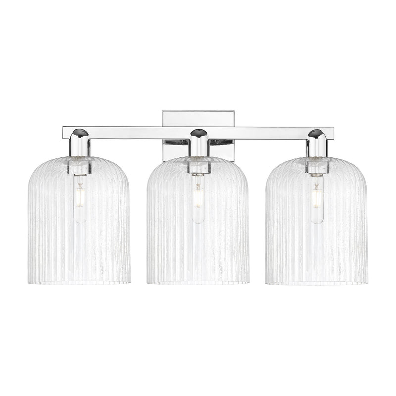 Innovations Bridal Veil 27in 3-Light Bath Vanity Light | Industrial Polished Chrome and Seedy Glass | Bathroom Vanity | 27 x | Model 716-3W-PC-G559-8SDY