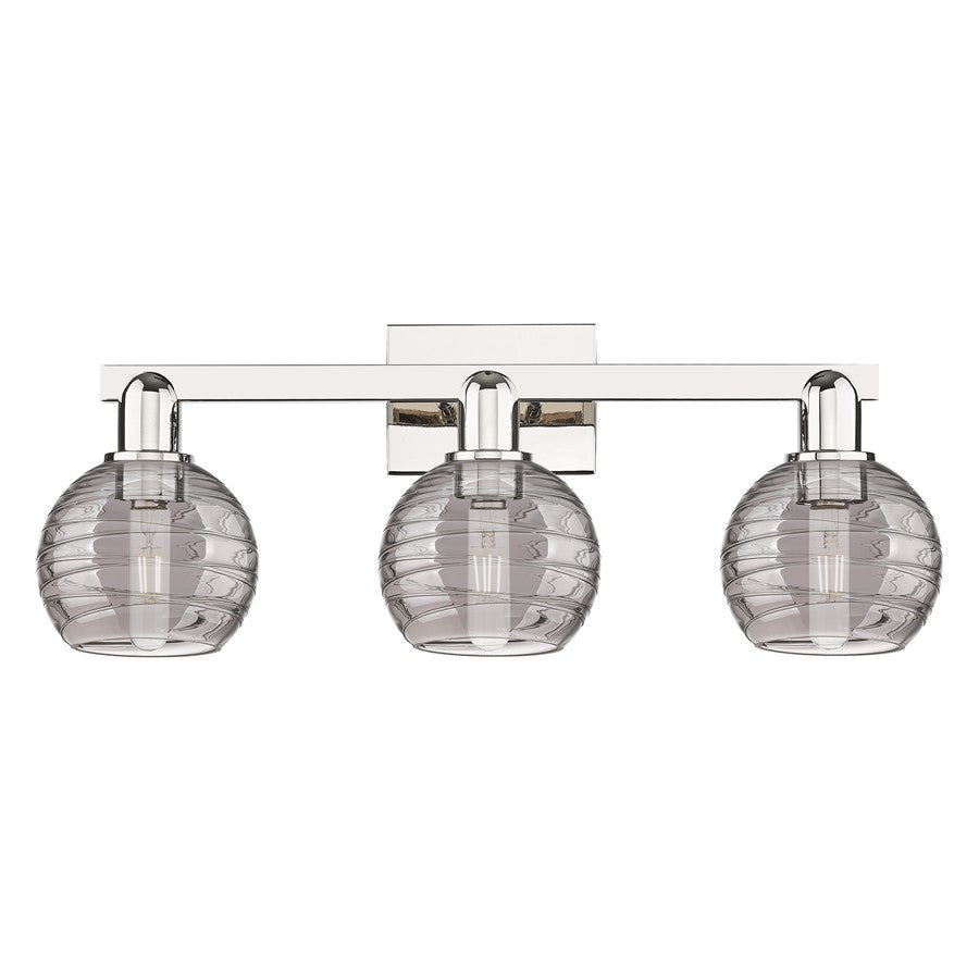 Innovations Athens Deco Swirl 3Lt 26" Bath, PN/Smoke - 716-3W-PN-G1213-6SM