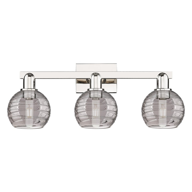 Innovations Athens Deco Swirl 3Lt 26" Bath, Polished Nickel/Smoke