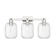 Innovations Preston 3Lt 26" Jar Bath, Polished Nickel/Clear - 716-3W-PN-G460-7CL