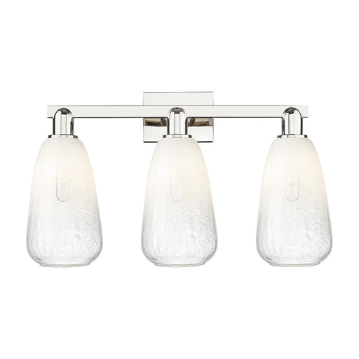 Innovations Brookhaven Almond 26in 3-Light Bath Vanity Light | Industrial Polished Nickel and Opal Glass | Bathroom Vanity | 25 | Model 716-3W-PN-G480-6OP