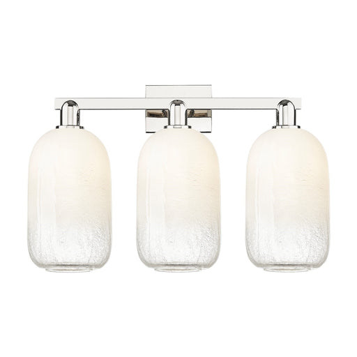 Innovations Brookhaven Cloche 26in 3-Light Bath Vanity Light | Industrial Polished Nickel and Opal Glass | Bathroom Vanity | 26 | Model 716-3W-PN-G482-7OP