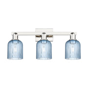 Innovations Bridal Veil 3Lt 24" Bath, Polished Nickel/Blue - 716-3W-PN-G559-5BL