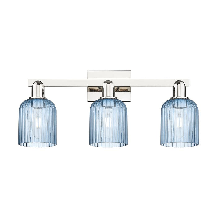 Innovations Bridal Veil 3Lt 24" Bath, Polished Nickel/Blue - 716-3W-PN-G559-5BL