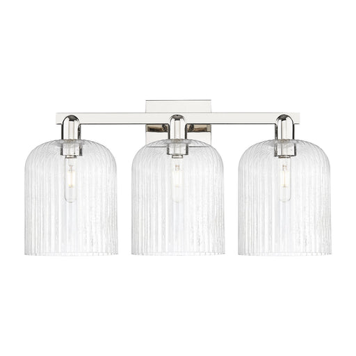 Innovations Bridal Veil 27in 3-Light Bath Vanity Light | Industrial Polished Nickel and Seedy Glass | Bathroom Vanity | 27 x | Model 716-3W-PN-G559-8SDY