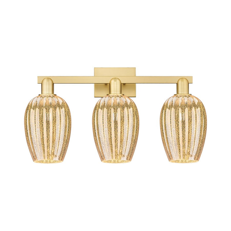 Innovations Preston 3Lt 26" Flute Bath Light, Gold/Mercury