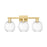 Innovations Preston 3Lt 26" Globe Bath Light, Gold/Clear - 716-3W-SG-G458-7CL