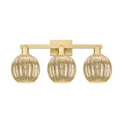Innovations Preston 3Lt 26" Globe Bath Light, Gold/Mercury - 716-3W-SG-G458-7ME