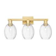 Innovations Preston 3Lt 26" Bell Bath Light, Gold/Clear - 716-3W-SG-G459-6CL