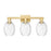 Innovations Preston 3Lt 26" Bell Bath Light, Gold/Clear