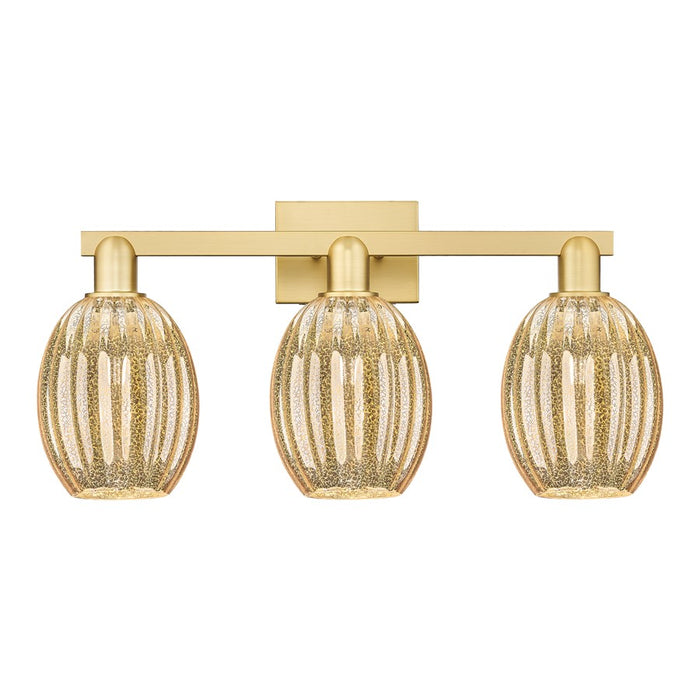 Innovations Preston 3Lt 26" Bell Bath Light, Gold/Mercury - 716-3W-SG-G459-6ME