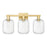 Innovations Preston 3Lt 26" Jar Bath Light, Gold/Clear - 716-3W-SG-G460-7CL