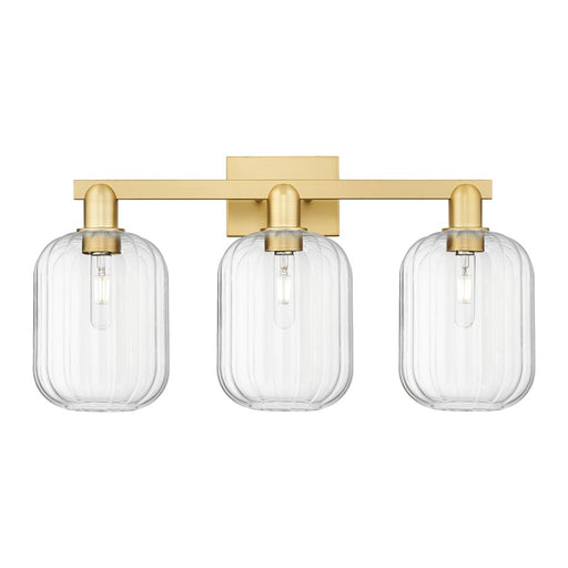 Innovations Preston 3Lt 26" Jar Bath Light, Gold/Clear - 716-3W-SG-G460-7CL