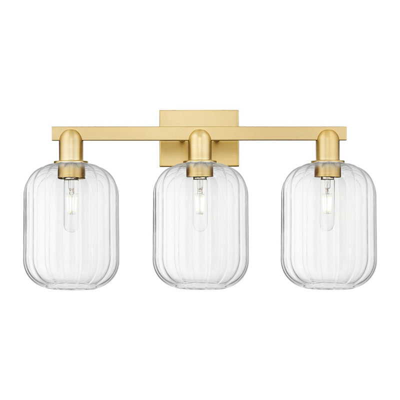 Innovations Preston 3Lt 26" Jar Bath Light, Gold/Clear