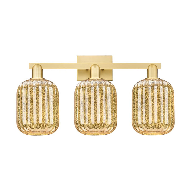 Innovations Preston 3Lt 26" Jar Bath Light, Gold/Mercury - 716-3W-SG-G460-7ME